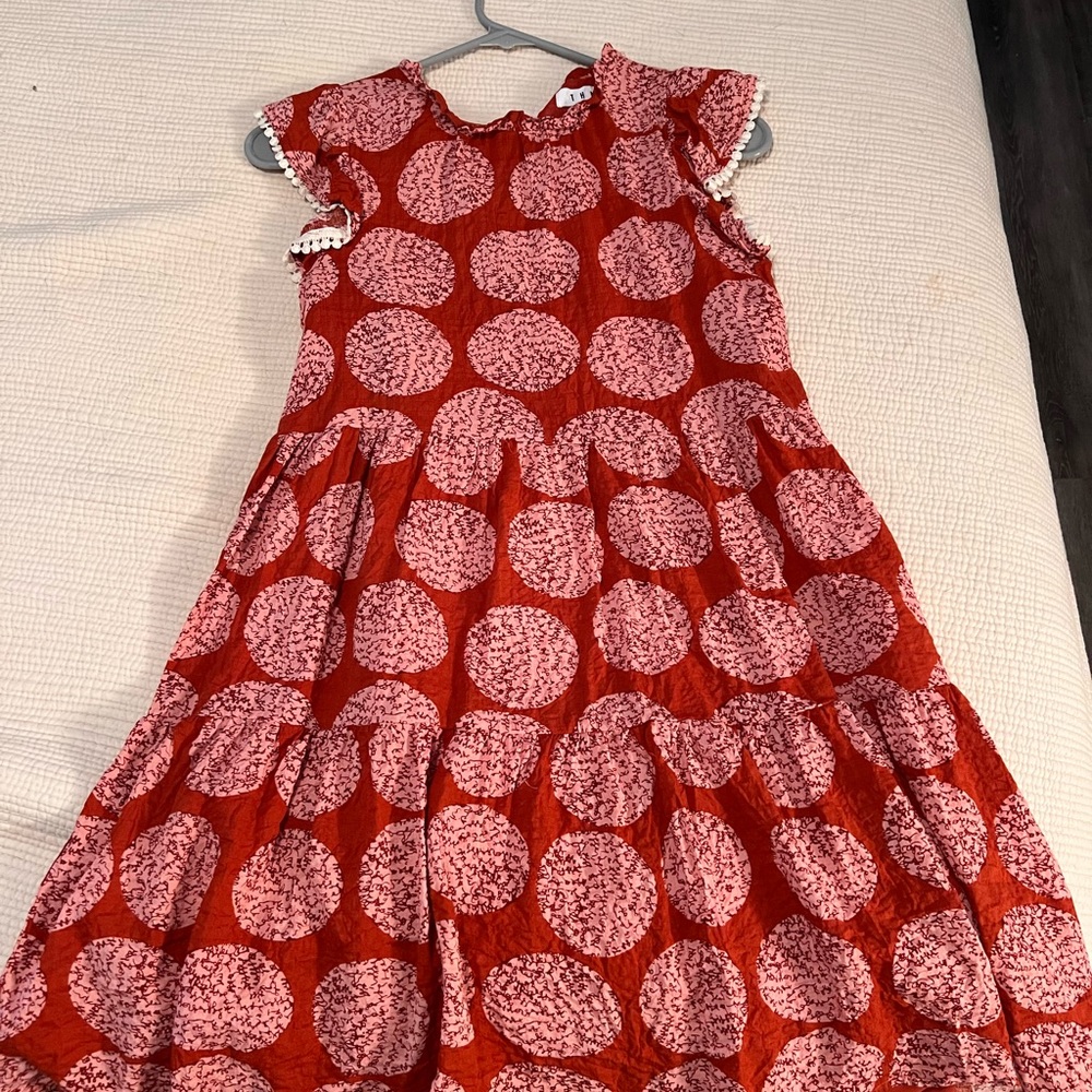 Orange and pink dress